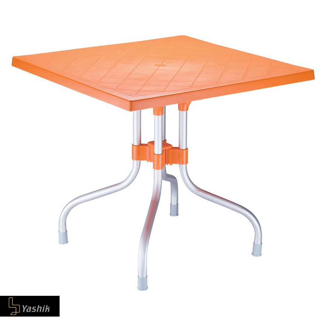 S=Naz^میز مربع 8080 صفحه پلاستیک پايه آلومینیومي تاشو فورزا (3)